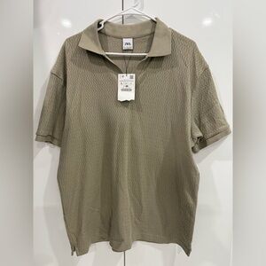 Brand new Zara men collard shirt size L. NEVER WORN WITH TAG
